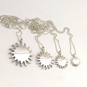 Sun Pendant or Earrings Made from Silver Vintage American Coin Dime Quarter Half Dollar