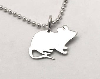 Mouse Pendant made from Vintage Silver US Dime Coin