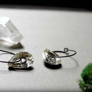 Ice Queen // silver crystal teardrop earrings so pretty image 1