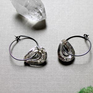 Ice Queen // silver crystal teardrop earrings so pretty image 3