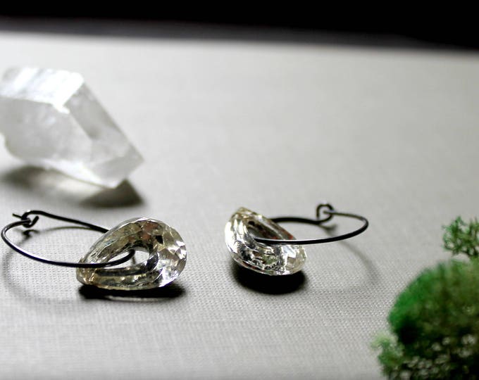 Ice Queen // silver crystal teardrop earrings - so pretty!