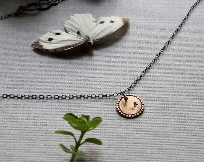 Wanderer // personalized initial circle necklace