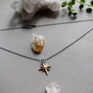 Starchild // raw brass star necklace image 1