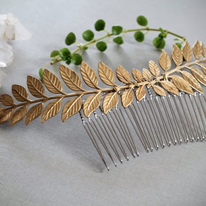 gold laurel headpiece
