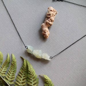 Mermaid Tears // raw aquamarine necklace