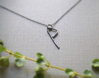 Harmony // viking rune necklace in oxidized sterling silver