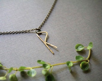 Journey // rune necklace in brass