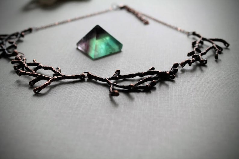 Hedgewitch in Cedar // copper branch necklace image 4