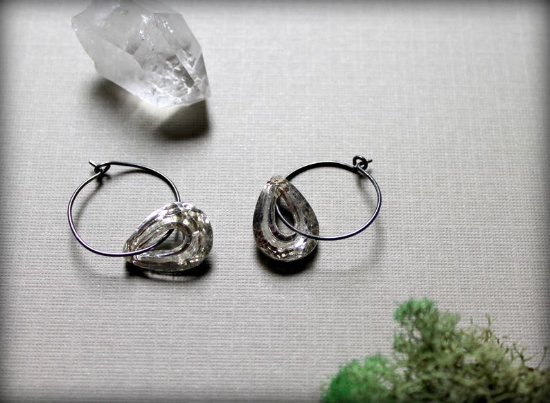 Ice Queen // silver crystal teardrop earrings so pretty image 3