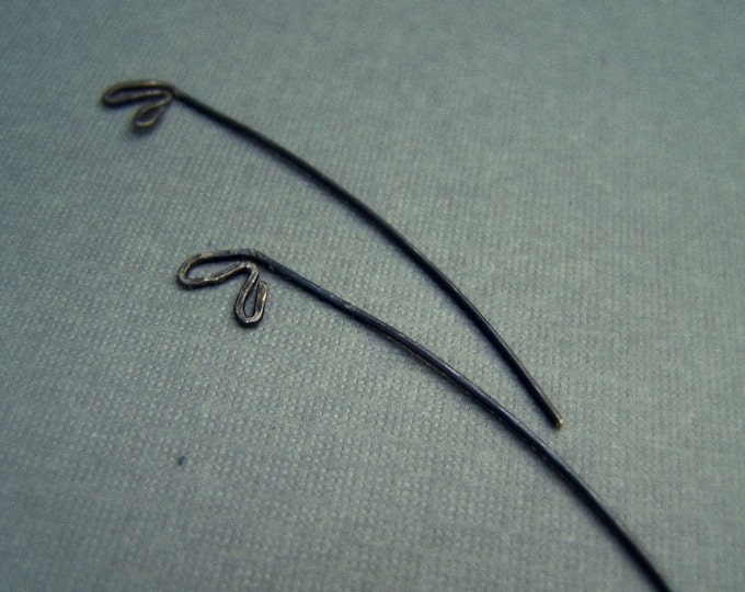 Tiny Seedling // leaf earrings - choose oxidized or shiny sterling silver!