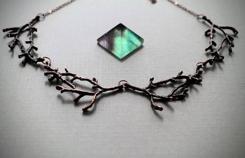 Hedgewitch in Cedar // copper branch necklace image 1