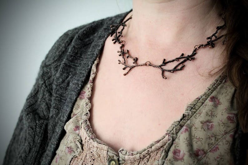 Hedgewitch in Cedar // copper branch necklace image 5