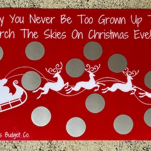 May You Never Be Too Grown Up To Search The Skies on Christmas Eve Laminated A5 Scratch Off Savings Challenge - Save 75