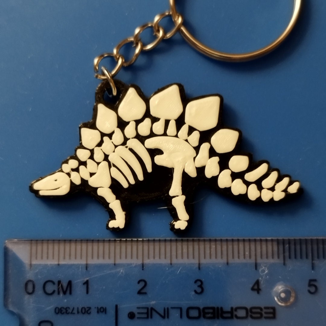 Dinosaur Fossil Keychains Etsy