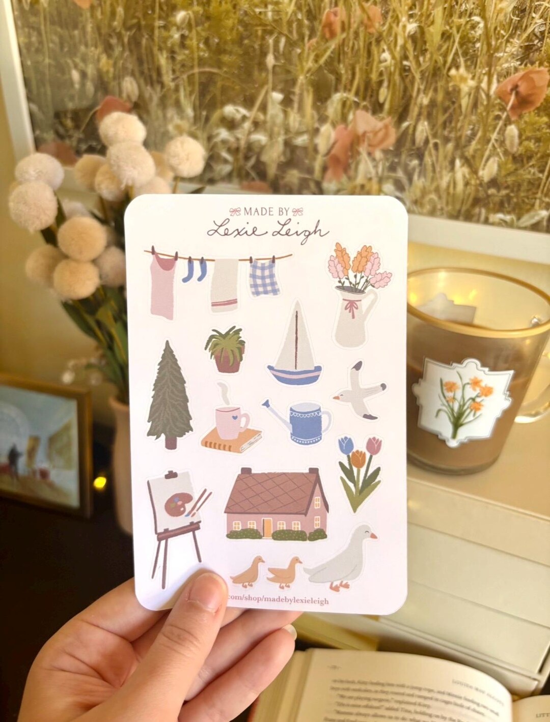 Summer Cozy Cottage Sticker Sheet - Etsy