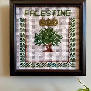Homemade Embroidered Olive Tree