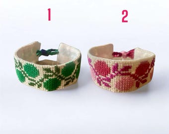 Handmade Palestinian Embroidered Bracelets | Traditional