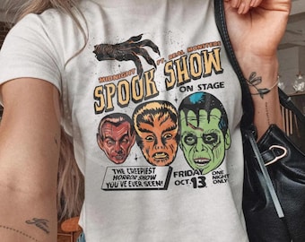 Spook Show Top 90s Baby Tee Summerween Shirt Vintage Halloween in Summer Ween Shirt Cult Classic Horror Hot Ghoul Summer Tee Graveyard Smash