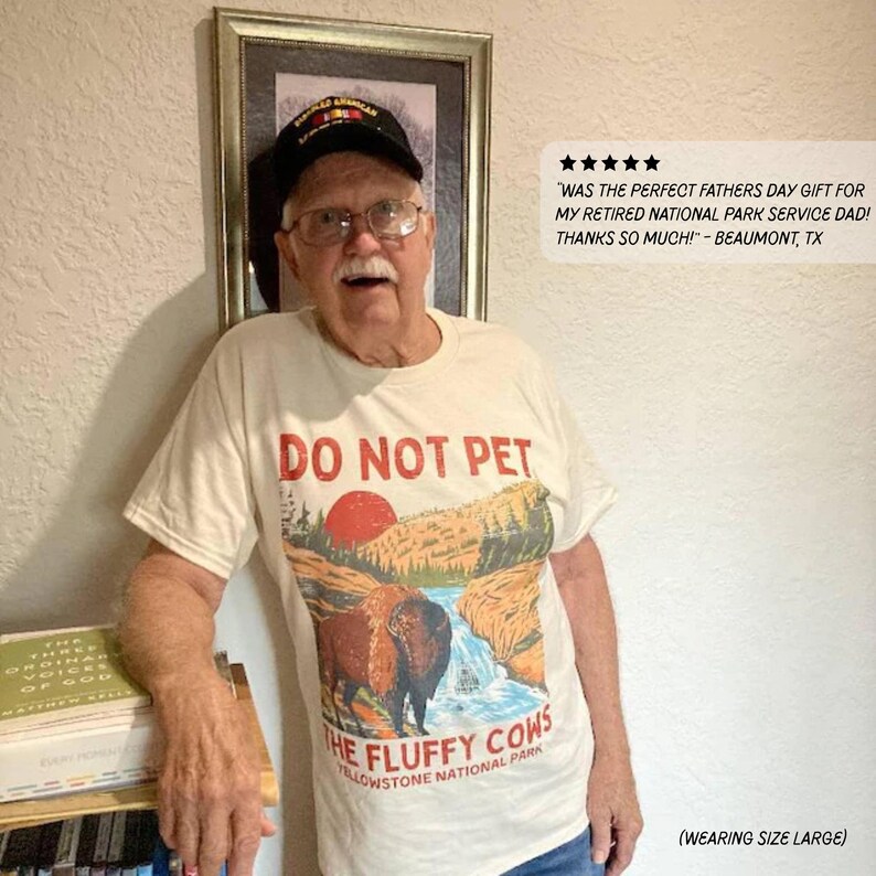 Do Not Pet the Fluffy Cows Yellowstone National Park Shirt Hiking Yellowstone Buffalo Granola Girl Shirt Bison T Shirt Vintage Travel Tshirt image 6