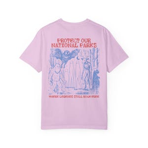 Cryptid National Parks Shirt Comfort Colors® 90s Protect Our Parks Vintage Camping Hiking Tee Retro Wanderlust Shirt Fantasy Creatures Tee Orchid