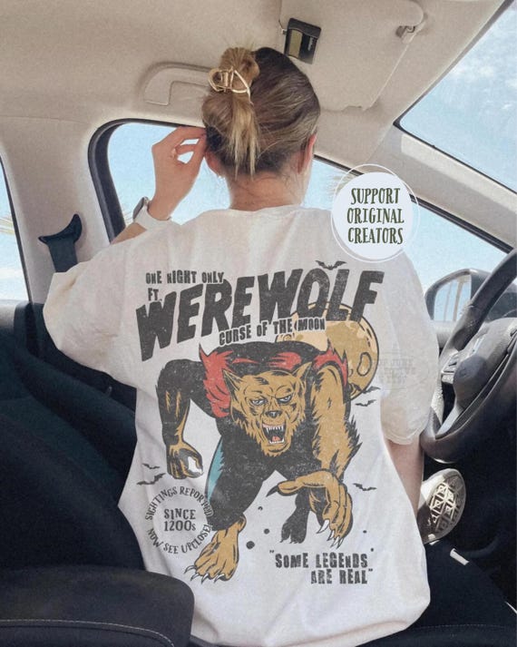 Werewolf Shirt Comfort Colors® Vintage Halloween Shirt 90s Cult Classic Horror Movie Tee Graveyard Smash Monster Lover Gift Spook Show Shirt