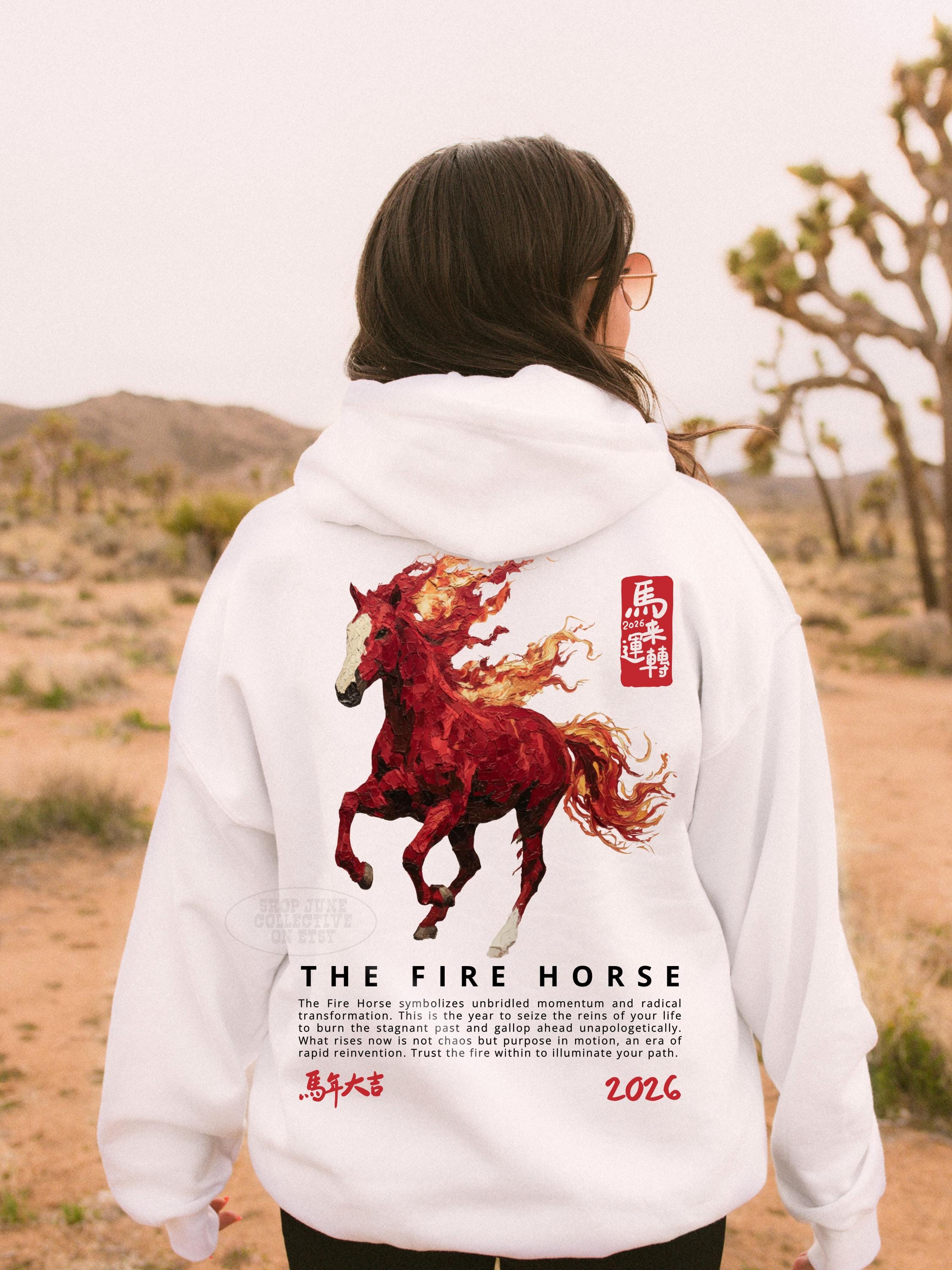 Lunar New Year Horse Hoodie - Etsy