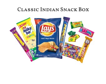 Geschenkdoos Indiase snacks en klassieke Indiase snoepjes (zonder noten)