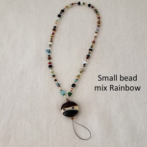 Phone Strap Custom Beaded Wrist Lanyard for Phone Cover Case Rainbow colors of beads, pick your color, or I design it for you image 4