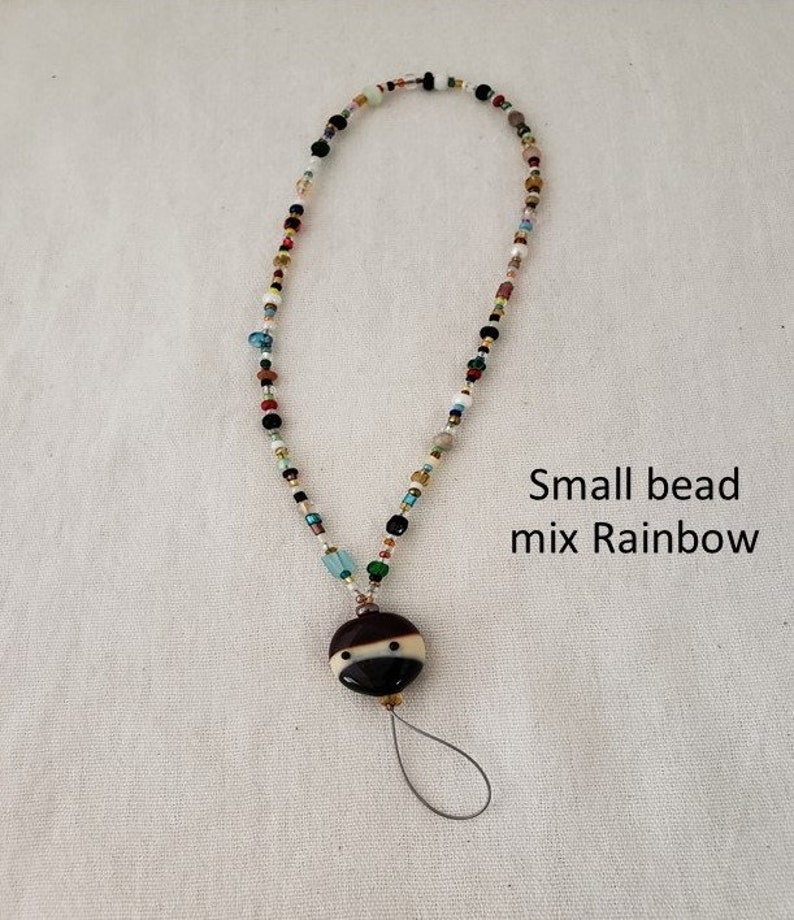 Phone Strap Custom Beaded Wrist Lanyard for Phone Cover Case Rainbow colors of beads, pick your color, or I design it for you image 4