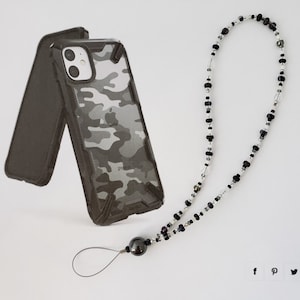 Correa para teléfono con cuentas personalizadas para la muñeca para la funda del teléfono: cuentas de colores del arcoíris o elige tu color y lo diseño para ti.