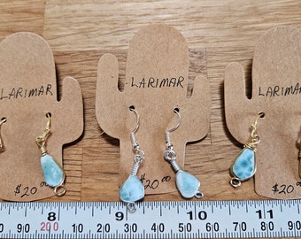 Larimar Earrings from the Caribbean