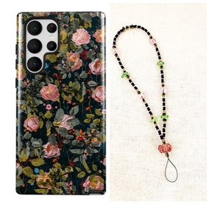 Phone Strap Custom Beaded Wrist Lanyard for Phone Cover Case - Rainbow colors of beads, pick your color, or I design it for you