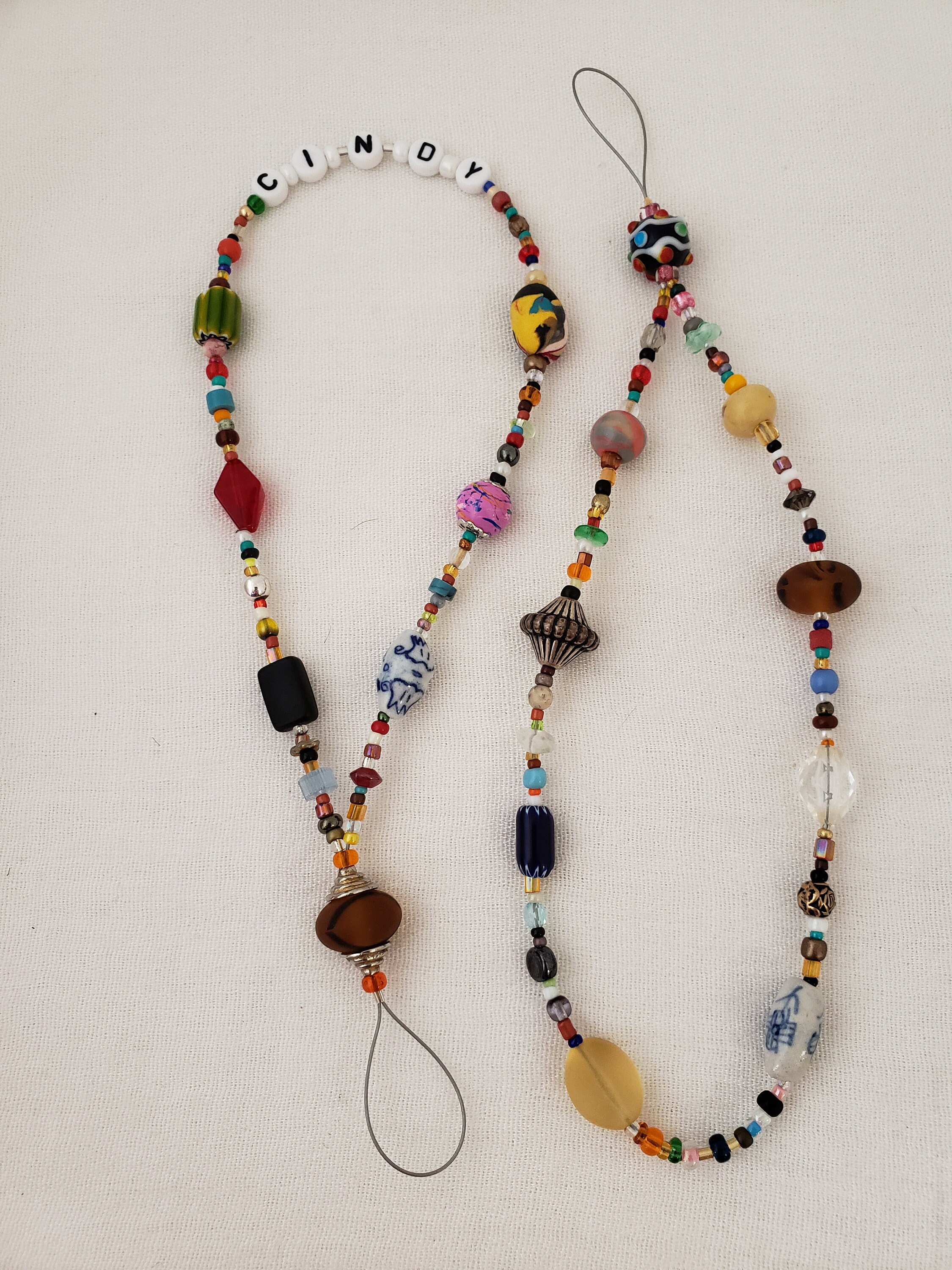 Beaded Wrist Lanyard Strap for Cell Phone Cover Case Rainbow Etsy