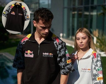 Polo de course Red Bull / Polo de l'équipe de sport automobile F1 pour hommes et femmes / Chemise F1 pour les fans de course / Cadeau chemise Red Bull / Polo style F1