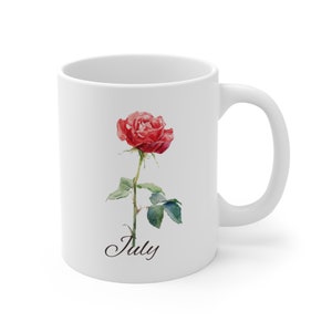 Flower Mug, Best Gift for Birthday, Monthly Blooms Cup, cute Floral Design, Gift for her, Mother day gift zdjęcie 7