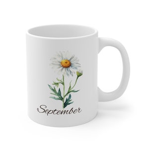 Flower Mug, Best Gift for Birthday, Monthly Blooms Cup, cute Floral Design, Gift for her, Mother day gift zdjęcie 9