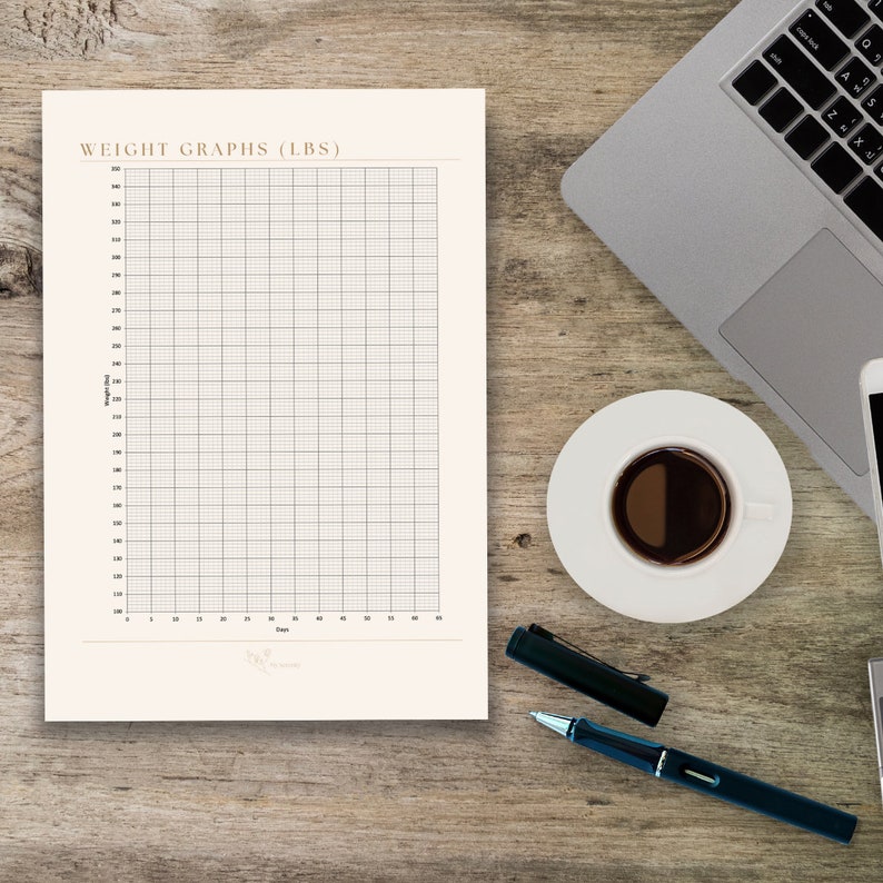 Weight Tracking Line Graph Weight Loss Tracker | Weight Loss Chart | Weekly Tracker | Daily ...