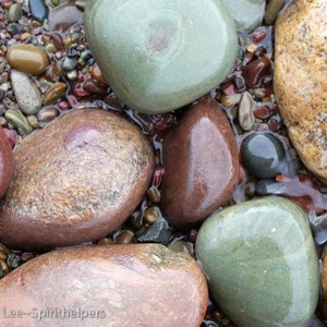 Eye Candy, Montana Lake Rocks, Nature's Gems, Art in Nature, Rainbow Stones, Greeting Card or Photograph