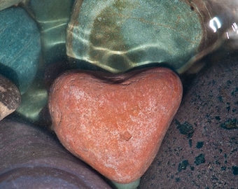 Heart Rock, Montana Rock, Nature's Valentine Card, Romantic Gift, River Rock, Photograph or Greeting card