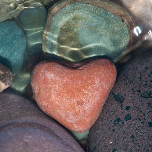 Heart Rock, Montana Rock, Nature's Valentine Card, Romantic Gift, River Rock, Photograph or Greeting card