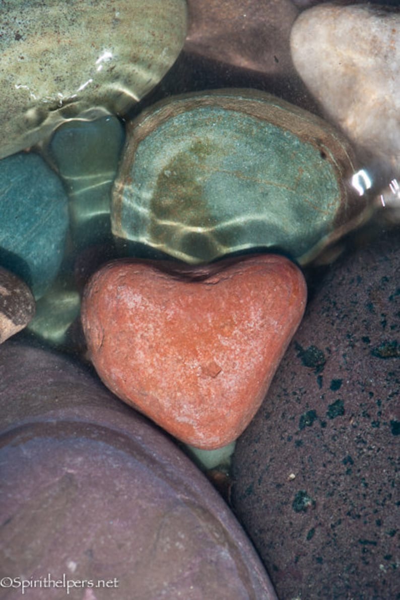 Heart Rock, Montana Rock, Nature's Valentine Card, Romantic Gift, River Rock, Photograph or Greeting card image 1