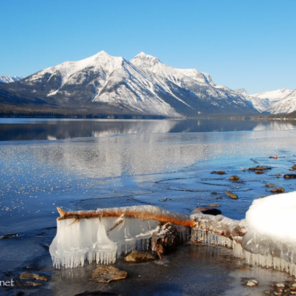 Montana Winter Landscapes, Snow and Ice, Perfect Holiday Cards, Set of 5 Winter Greeting Cards