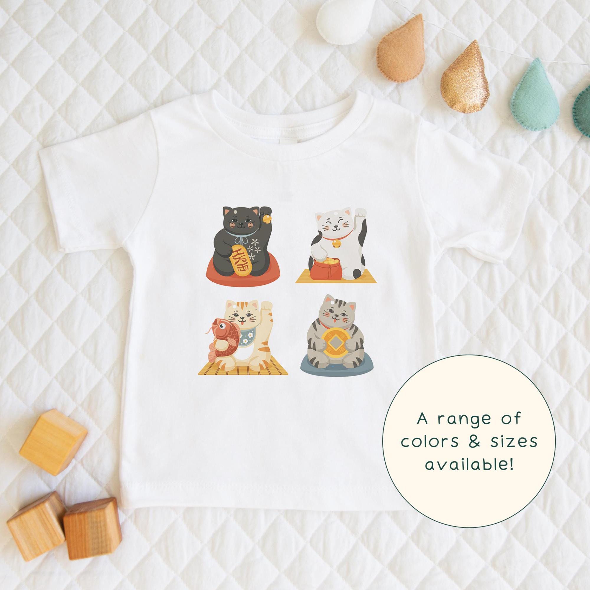 Maneki Neko Kids Shirt - Etsy