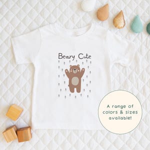 Beary Cute | Children&#39;s Cute Punny Bear T-Shirt Woodland Themed Gift Tee For Kids & Bear-Lover Short Sleeve Cute Baby Onesie®