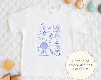 Pasta Lover Club | Children's Cute Italian Food Pasta Graphic Illustrated T-Shirt & Pasta-Lover Short Sleeve Cute Baby Onesie® Gift For Kids