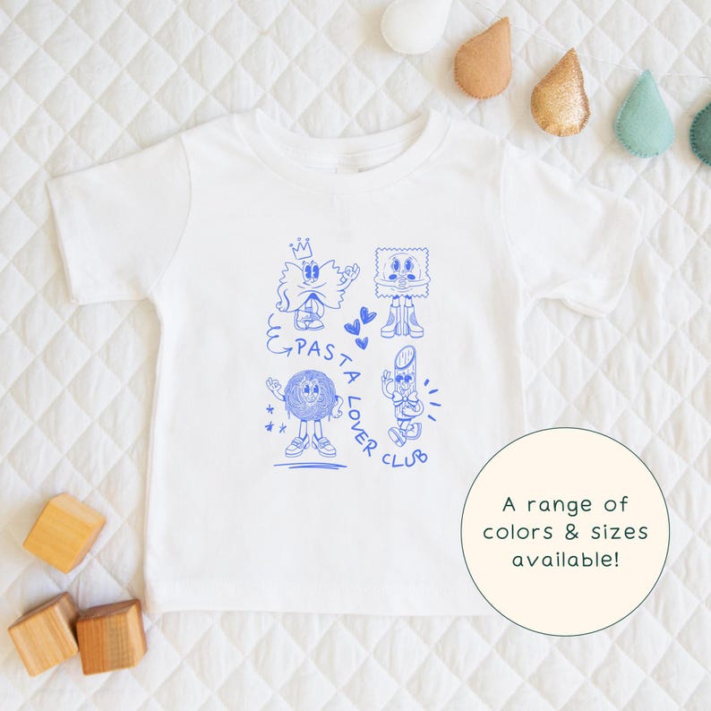 childrens pasta lover club tshirt