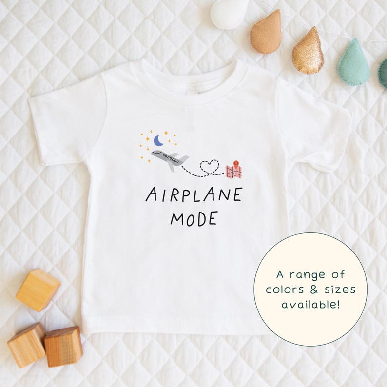 childrens airplane mode tshirt