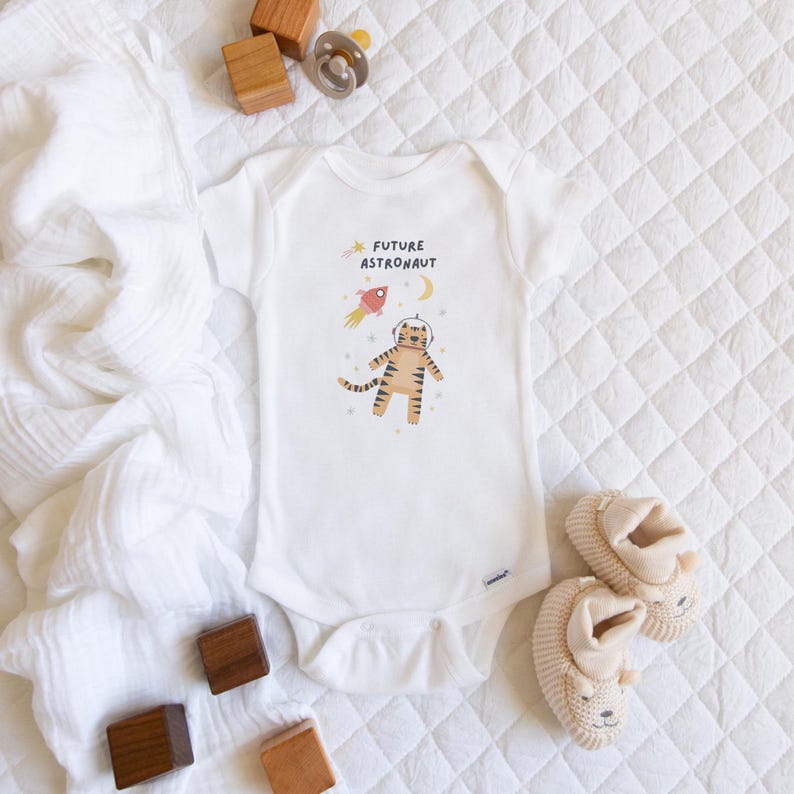 childrens future astronaut tiger onesie