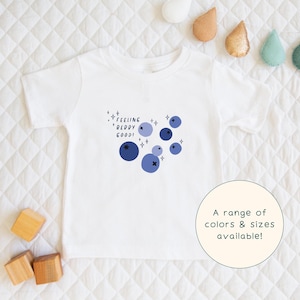 Feeling Berry Good! | Cute Children&#39;s Sparkling Blueberries Feel-Good Fruit-Themed Gift For Berry-Lover Kids & Sleeve Cute Baby Onesie®