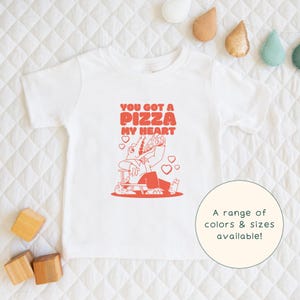 You Got A Pizza My Heart | Funny Retro Red Valentine&#39;s Day Pizza-Lover T-Shirt Gift For Adults, Children, & V-Day Short Sleeve Baby Onesie®